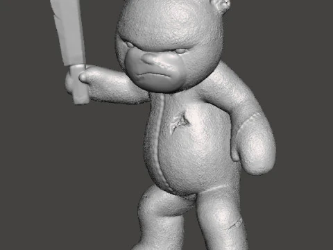 BUTCHER BEAR MINIATURE MODEL FOR HORROR OR FANTASY GAMES RPG DND 3D Print Model