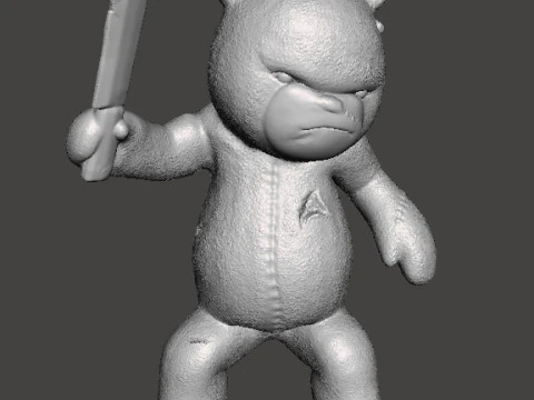BUTCHER BEAR MINIATURE MODEL FOR HORROR OR FANTASY GAMES RPG DND 3D Print Model