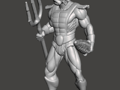 MERMAN CLASSIC MINIATURE MODEL FIGURE FOR FANTASY GAMES RPG DND Modello di stampa 3D