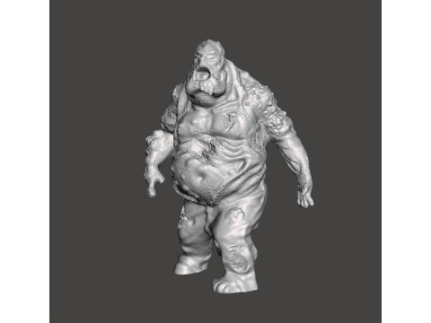PUKING FAT ZOMBIE MINIATURE MODEL FIGURE FOR FANTASY OR HORROR GAMES RPG DND Model Cetak 3D