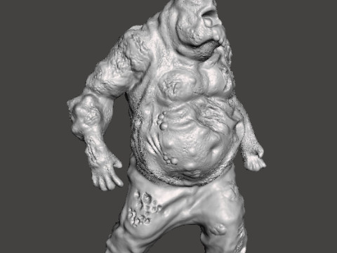 PUKING FAT ZOMBIE MINIATURE MODEL FIGURE FOR FANTASY OR HORROR GAMES RPG DND 3D Принт Модель
