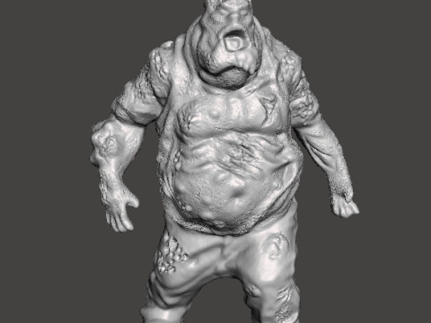 PUKING FAT ZOMBIE MINIATURE MODEL FIGURE FOR FANTASY OR HORROR GAMES RPG DND 3D Принт Модель