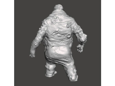 PUKING FAT ZOMBIE MINIATURE MODEL FIGURE FOR FANTASY OR HORROR GAMES RPG DND 3D Print Model