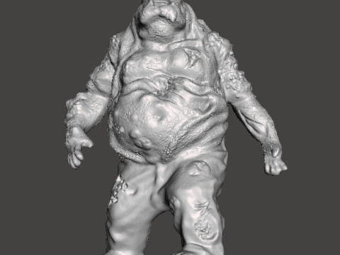 PUKING FAT ZOMBIE MINIATURE MODEL FIGURE FOR FANTASY OR HORROR GAMES RPG DND 3D Принт Модель
