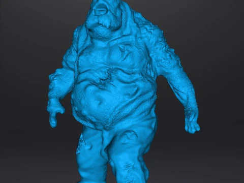 PUKING FAT ZOMBIE MINIATURE MODEL FIGURE FOR FANTASY OR HORROR GAMES RPG DND 3D Print Model