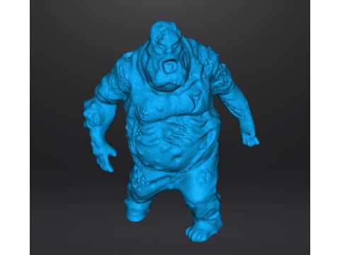 PUKING FAT ZOMBIE MINIATURE MODEL FIGURE FOR FANTASY OR HORROR GAMES RPG DND 3D Принт Модель