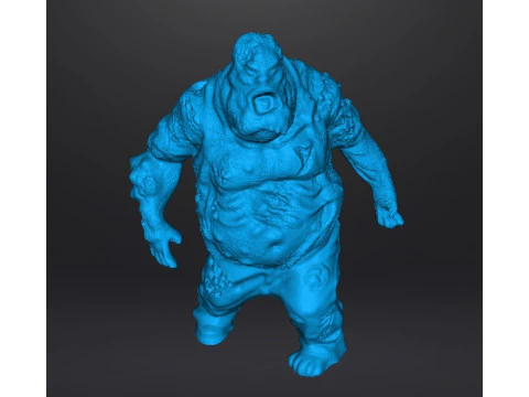 PUKING FAT ZOMBIE MINIATURE MODEL FIGURE FOR FANTASY OR HORROR GAMES RPG DND 3D Print Model