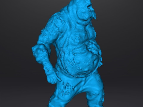 PUKING FAT ZOMBIE MINIATURE MODEL FIGURE FOR FANTASY OR HORROR GAMES RPG DND 3D Принт Модель