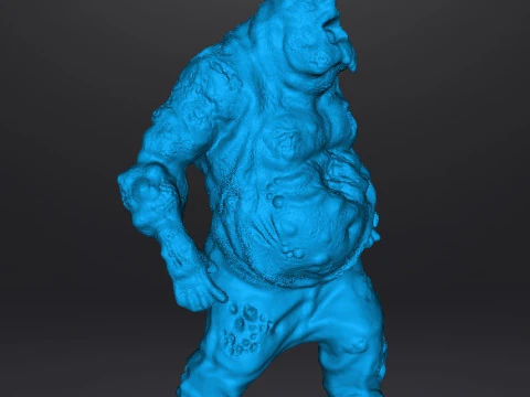 PUKING FAT ZOMBIE MINIATURE MODEL FIGURE FOR FANTASY OR HORROR GAMES RPG DND 3D Print Model
