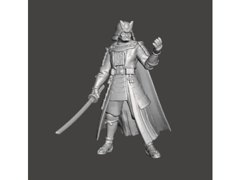 VADER SAMURAI MINIATURE MODEL FIGURE FOR FANTASY OR SCIFI GAMES RPG DND Modelo de Impressão 3D