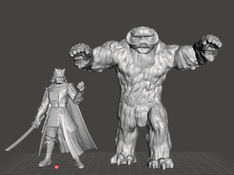 FIGURA MODELLO IN MINIATURA DI VADER SAMURAI PER GIOCHI FANTASY O SCIFI RPG DND Modello di stampa 3D