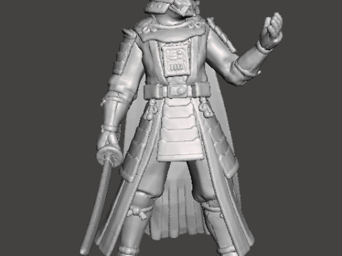 VADER SAMURAI MINIATURE MODEL FIGURE FOR FANTASY OR SCIFI GAMES RPG DND Model Cetak 3D