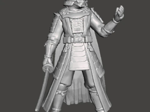 FIGURA MODELLO IN MINIATURA DI VADER SAMURAI PER GIOCHI FANTASY O SCIFI RPG DND Modello di stampa 3D