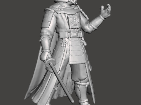 VADER SAMURAI MINIATURE MODEL FIGURE FOR FANTASY OR SCIFI GAMES RPG DND Model Cetak 3D