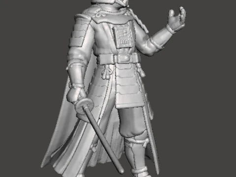 FIGURA MODELLO IN MINIATURA DI VADER SAMURAI PER GIOCHI FANTASY O SCIFI RPG DND Modello di stampa 3D