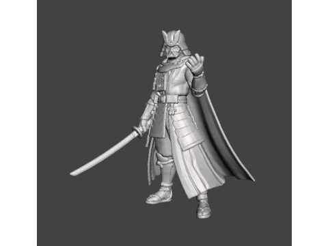 FIGURA MODELLO IN MINIATURA DI VADER SAMURAI PER GIOCHI FANTASY O SCIFI RPG DND Modello di stampa 3D