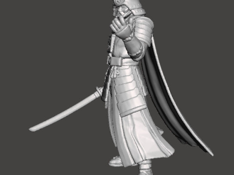 VADER SAMURAI MINIATURE MODEL FIGURE FOR FANTASY OR SCIFI GAMES RPG DND Model Cetak 3D