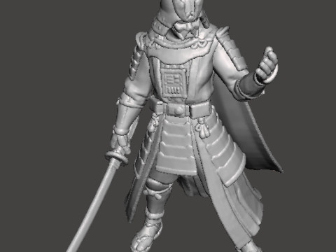 VADER SAMURAI MINIATURE MODEL FIGURE FOR FANTASY OR SCIFI GAMES RPG DND Model Cetak 3D