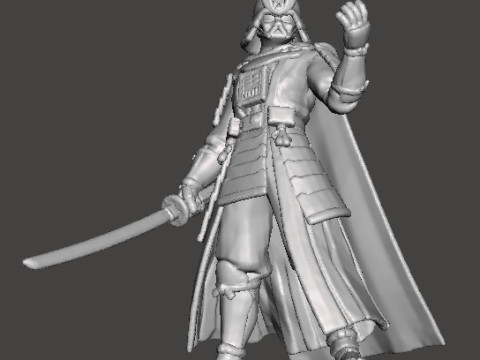 VADER SAMURAI MINIATURE MODEL FIGURE FOR FANTASY OR SCIFI GAMES RPG DND Model Cetak 3D