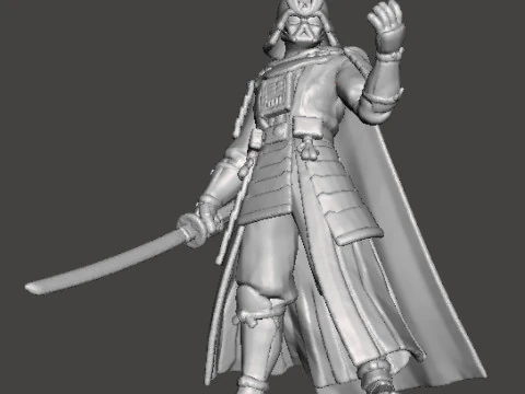 FIGURA MODELLO IN MINIATURA DI VADER SAMURAI PER GIOCHI FANTASY O SCIFI RPG DND Modello di stampa 3D