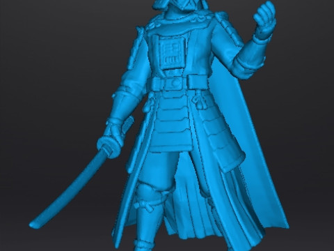 VADER SAMURAI MINIATURE MODEL FIGURE FOR FANTASY OR SCIFI GAMES RPG DND Model Cetak 3D