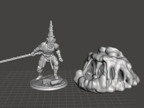 MIMIC SLIME MINIATURE MODEL FIGURE FOR FANTASY OR HORROR GAMES RPG DND 3D Print Model
