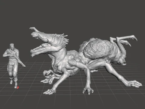 QUEEN CRAWLER MINIATURE MODEL FIGURE FOR FANTASY OR HORROR GAMES RPG DND 3D Print Model