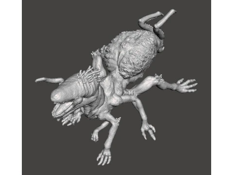 QUEEN CRAWLER MINIATURE MODEL FIGURE FOR FANTASY OR HORROR GAMES RPG DND 3D Print Model