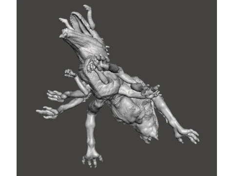QUEEN CRAWLER MINIATURE MODEL FIGURE FOR FANTASY OR HORROR GAMES RPG DND 3D Print Model