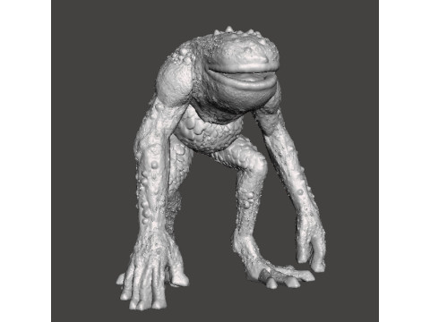 RE FROG HUNTER MINIATURE MODEL FIGURE FOR FANTASY OR HORROR GAMES RPG DND 3D Print Model