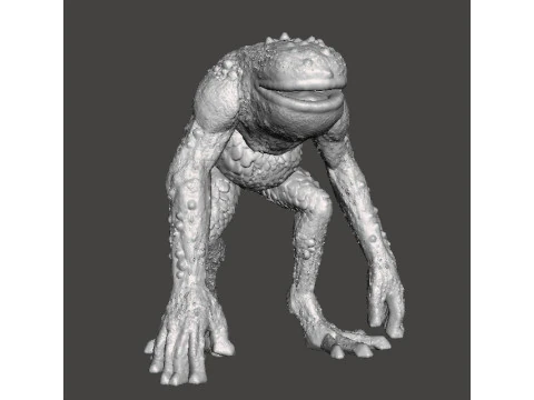 RE FROG HUNTER MINIATURE MODEL FIGURE FOR FANTASY OR HORROR GAMES RPG DND 3D Print Model