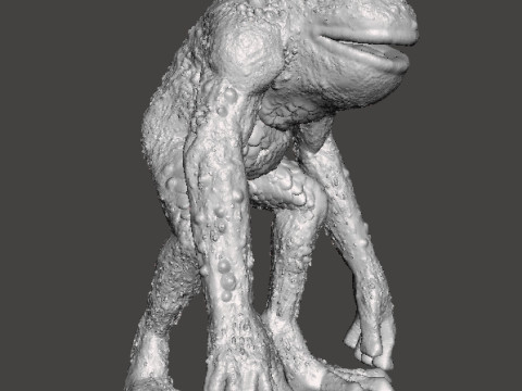 RE FROG HUNTER MINIATURE MODEL FIGURE FOR FANTASY OR HORROR GAMES RPG DND 3D Print Model