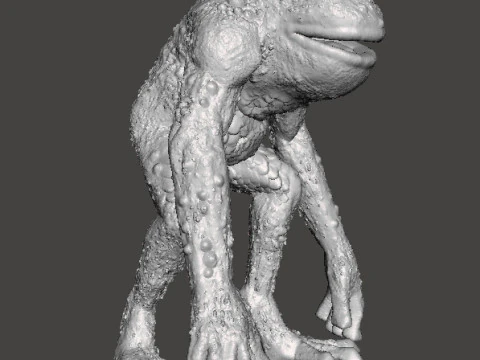 RE FROG HUNTER MINIATURE MODEL FIGURE FOR FANTASY OR HORROR GAMES RPG DND 3D Print Model