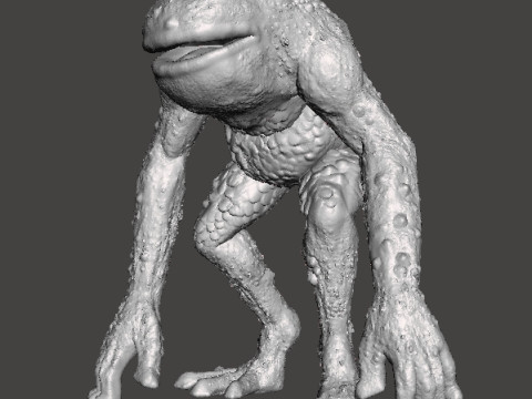 RE FROG HUNTER MINIATURE MODEL FIGURE FOR FANTASY OR HORROR GAMES RPG DND 3D Print Model