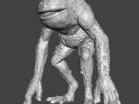 RE FROG HUNTER MINIATURE MODEL FIGURE FOR FANTASY OR HORROR GAMES RPG DND 3D Print Model