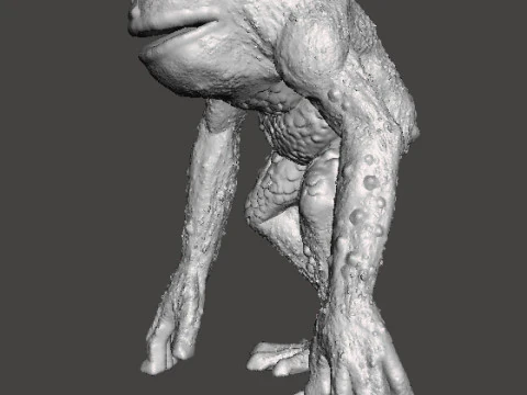 RE FROG HUNTER MINIATURE MODEL FIGURE FOR FANTASY OR HORROR GAMES RPG DND 3D Print Model