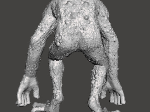 RE FROG HUNTER MINIATURE MODEL FIGURE FOR FANTASY OR HORROR GAMES RPG DND 3D Print Model