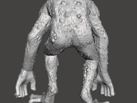 RE FROG HUNTER MINIATURE MODEL FIGURE FOR FANTASY OR HORROR GAMES RPG DND 3D Print Model