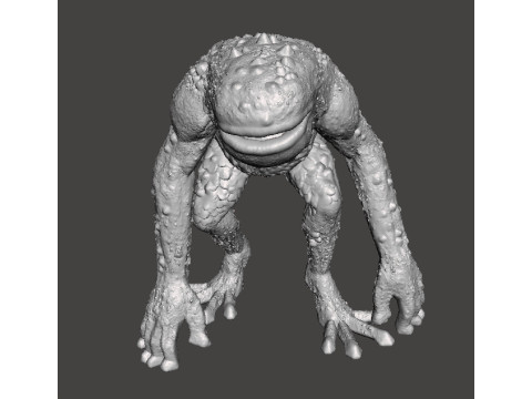 RE FROG HUNTER MINIATURE MODEL FIGURE FOR FANTASY OR HORROR GAMES RPG DND 3D Print Model
