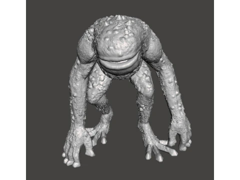 RE FROG HUNTER MINIATURE MODEL FIGURE FOR FANTASY OR HORROR GAMES RPG DND 3D Print Model