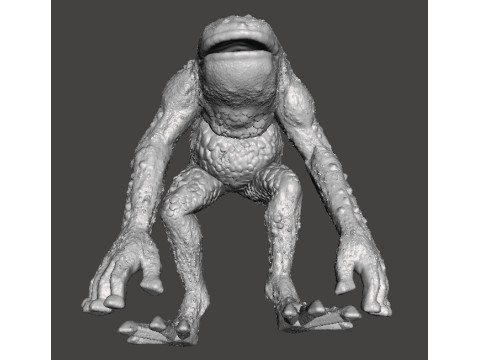 RE FROG HUNTER MINIATURE MODEL FIGURE FOR FANTASY OR HORROR GAMES RPG DND 3D Print Model