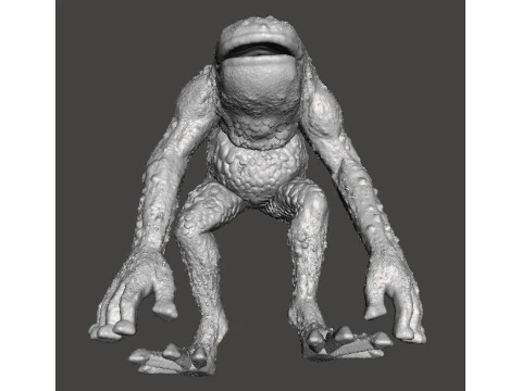 RE FROG HUNTER MINIATURE MODEL FIGURE FOR FANTASY OR HORROR GAMES RPG DND 3D Print Model