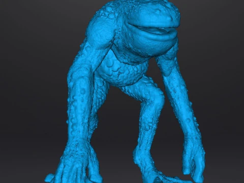 RE FROG HUNTER MINIATURE MODEL FIGURE FOR FANTASY OR HORROR GAMES RPG DND 3D Print Model