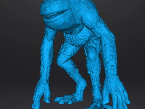 RE FROG HUNTER MINIATURE MODEL FIGURE FOR FANTASY OR HORROR GAMES RPG DND 3D Print Model
