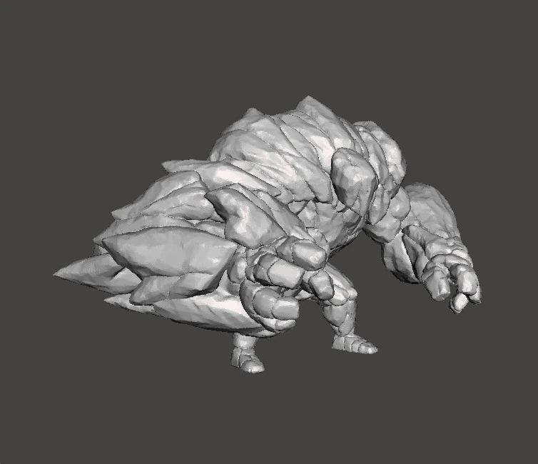 ROCK GUARDIAN MINIATURE MODEL FIGURE FOR FANTASY GAMES RPG DND 3D Print Model .c4d .max .obj .3ds .fbx .stl .blend 