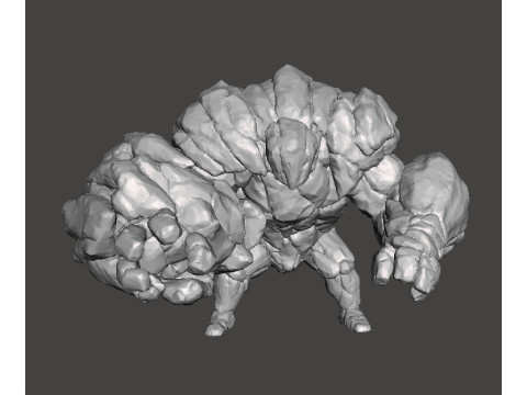 ROCK GUARDIAN MINIATURE MODEL FIGURE FOR FANTASY GAMES RPG DND 3D 打印模型