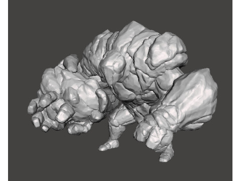 ROCK GUARDIAN MINIATURE MODEL FIGURE FOR FANTASY GAMES RPG DND 3D 打印模型