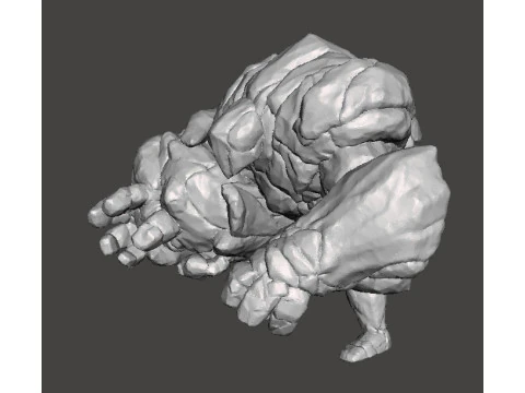 ROCK GUARDIAN MINIATURE MODEL FIGURE FOR FANTASY GAMES RPG DND 3D Print Model