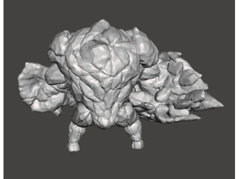 ROCK GUARDIAN MINIATURE MODEL FIGURE FOR FANTASY GAMES RPG DND 3D Print Model
