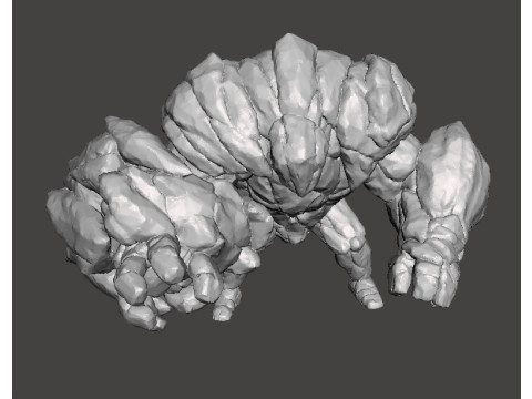 ROCK GUARDIAN MINIATURE MODEL FIGURE FOR FANTASY GAMES RPG DND 3D 打印模型
